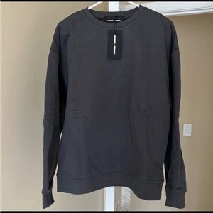 NWT Homme + Femme Unisex Classic Dark Gray Crewneck Sweatshirt Size M
